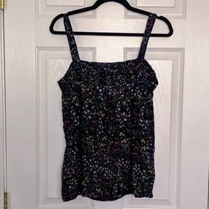 Old Navy Blue Peasant Tank Top